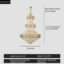 Luxury gold decorbites crystal duplex headlight living room chandelier