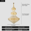 Luxury gold decorbites crystal duplex headlight living room chandelier
