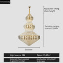 Luxury gold decorbites crystal duplex headlight living room chandelier