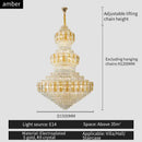 Luxury gold decorbites crystal duplex headlight living room chandelier