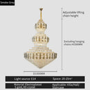 Luxury gold decorbites crystal duplex headlight living room chandelier