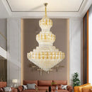 Luxury gold decorbites crystal duplex headlight living room chandelier