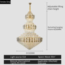 Luxury gold decorbites crystal duplex headlight living room chandelier