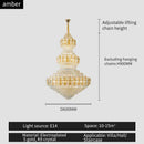 Luxury gold decorbites crystal duplex headlight living room chandelier