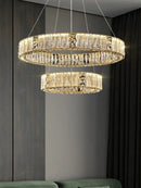 Luxury gold decorbites crystal glass chandelier living room light