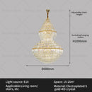 Luxury gold decorbites crystal hollow chandelier living room lamp