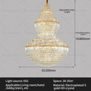 Luxury gold decorbites crystal hollow chandelier living room lamp