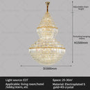Luxury gold decorbites crystal hollow chandelier living room lamp