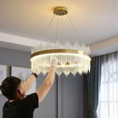 Luxury gold decorbites crystal led chandelier dining room light