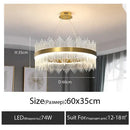 Luxury gold decorbites crystal led chandelier dining room light