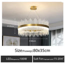 Luxury gold decorbites crystal led chandelier dining room light