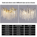Luxury gold decorbites grape crystal chandelier dining room light