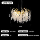 Luxury gold decorbites grape crystal chandelier dining room light
