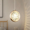 Luxury gold deer crystal ball chandelier bedroom pendant light