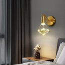 Luxury gold diamond crystal wall lamp for living room