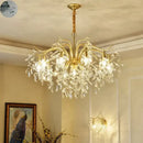 Luxury gold leaf decorbites crystal led chandelier living room light