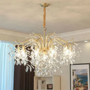 Luxury gold leaf decorbites crystal led chandelier living room light