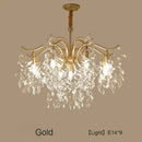 Luxury gold leaf decorbites crystal led chandelier living room light
