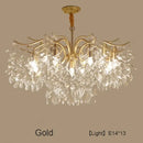 Luxury gold leaf decorbites crystal led chandelier living room light