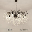 Luxury gold leaf decorbites crystal led chandelier living room light