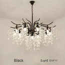 Luxury gold leaf decorbites crystal led chandelier living room light