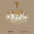 Luxury gold leaf decorbites crystal led chandelier living room light