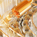 Luxury gold multi-tiered crystal led chandelier for living room