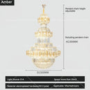 Luxury gold multi-tiered decorbites crystal chandelier living room