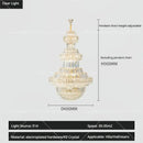 Luxury gold multi-tiered decorbites crystal chandelier living room