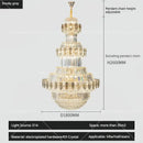 Luxury gold multi-tiered decorbites crystal chandelier living room