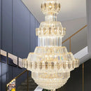 Luxury gold multi-tiered decorbites crystal chandelier living room