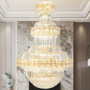 Luxury gold multi-tiered decorbites crystal chandelier living room