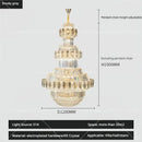 Luxury gold multi-tiered decorbites crystal chandelier living room