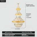 Luxury gold multi-tiered decorbites crystal chandelier living room