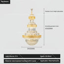 Luxury gold multi-tiered decorbites crystal chandelier living room