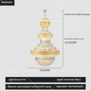 Luxury gold multi-tiered decorbites crystal chandelier living room