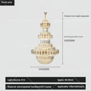 Luxury gold multi-tiered decorbites crystal chandelier living room