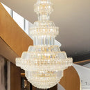 Luxury gold multi-tiered decorbites crystal chandelier living room
