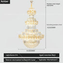 Luxury gold multi-tiered decorbites crystal chandelier living room