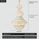 Luxury gold multi-tiered decorbites crystal chandelier living room