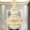 Luxury gold multi-tiered decorbites crystal chandelier living room