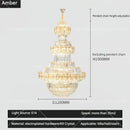 Luxury gold multi-tiered decorbites crystal chandelier living room