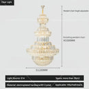 Luxury gold multi-tiered decorbites crystal chandelier living room