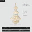 Luxury gold multi-tiered decorbites crystal chandelier living room