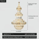 Luxury gold multi-tiered decorbites crystal chandelier living room