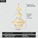 Luxury gold multi-tiered decorbites crystal chandelier living room