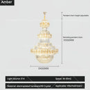 Luxury gold multi-tiered decorbites crystal chandelier living room