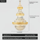Luxury gold multi-tiered decorbites crystal chandelier living room