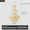 Luxury gold multi-tiered decorbites crystal chandelier living room
