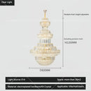 Luxury gold multi-tiered decorbites crystal chandelier living room